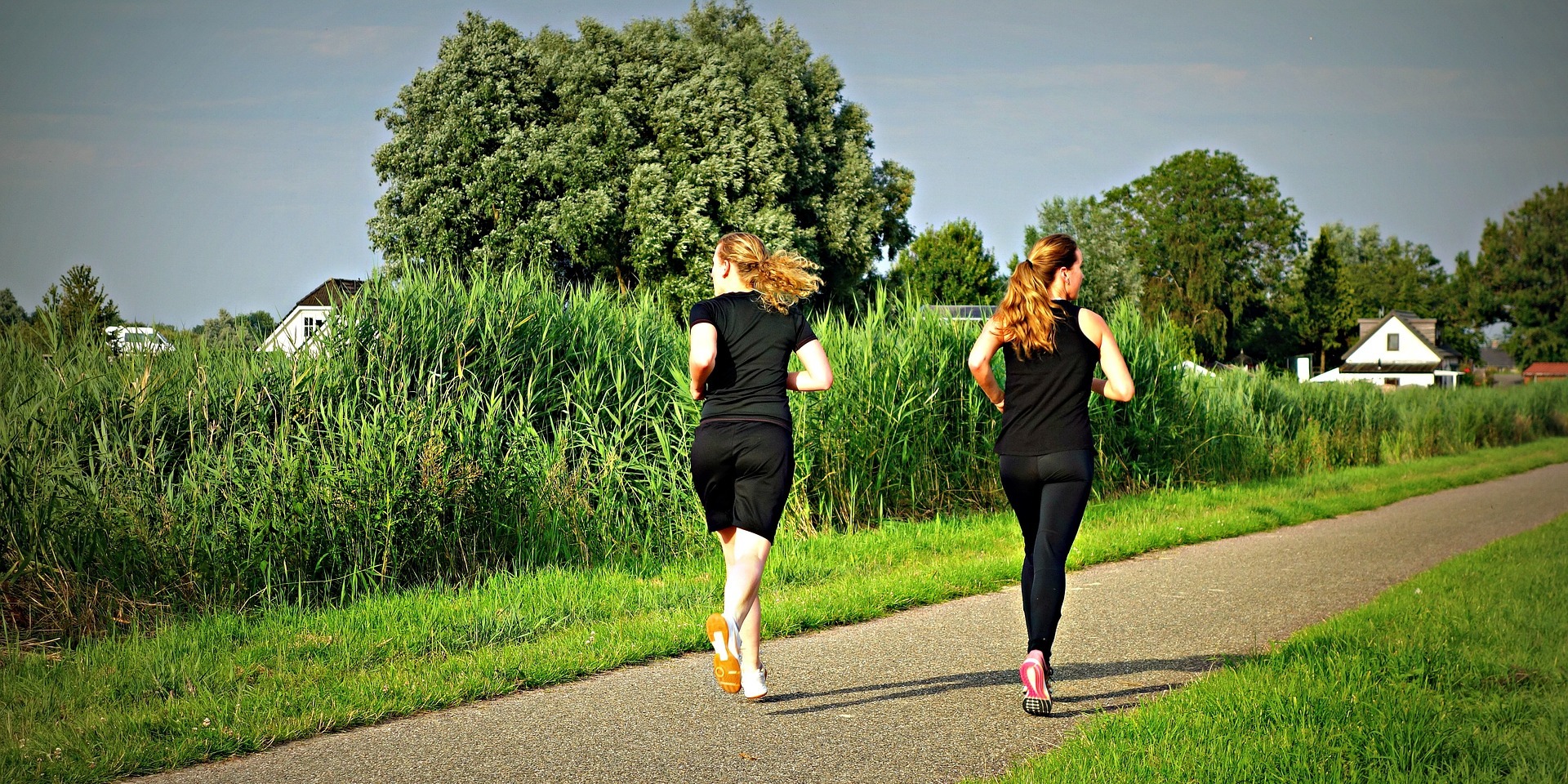Ladies jogging in a park